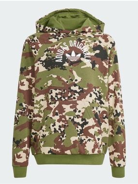adidas Originals Kids Camo Hoodie in Green, Brown & Black